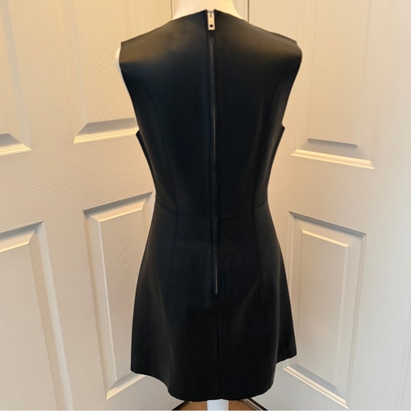 RAG & BONE  Loxley Black Lambs Leather Dress Sz 6 Sleeveless Zip $1590 Excellent - Picture 5 of 11